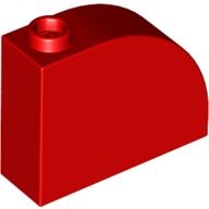 Lego kostka (kostička) 3x1x2 zakulacená nahoře, červená (4520093, 4622231, 6228956)